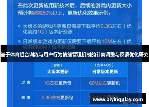 基于体育组合训练与用户行为情绪管理机制的节奏调整与反馈优化研究